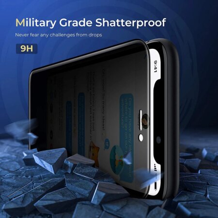 Mobile phone shockproof and anti-privacy screen protector suitable for iPhone series