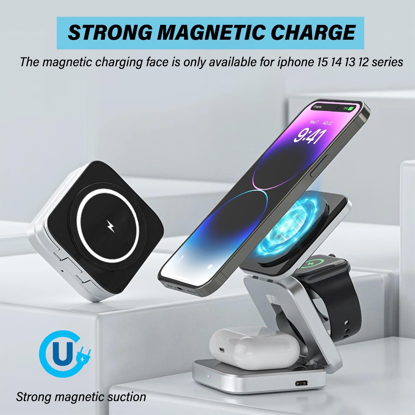 Neodesk Portable 3-in-1 Wireless Charger