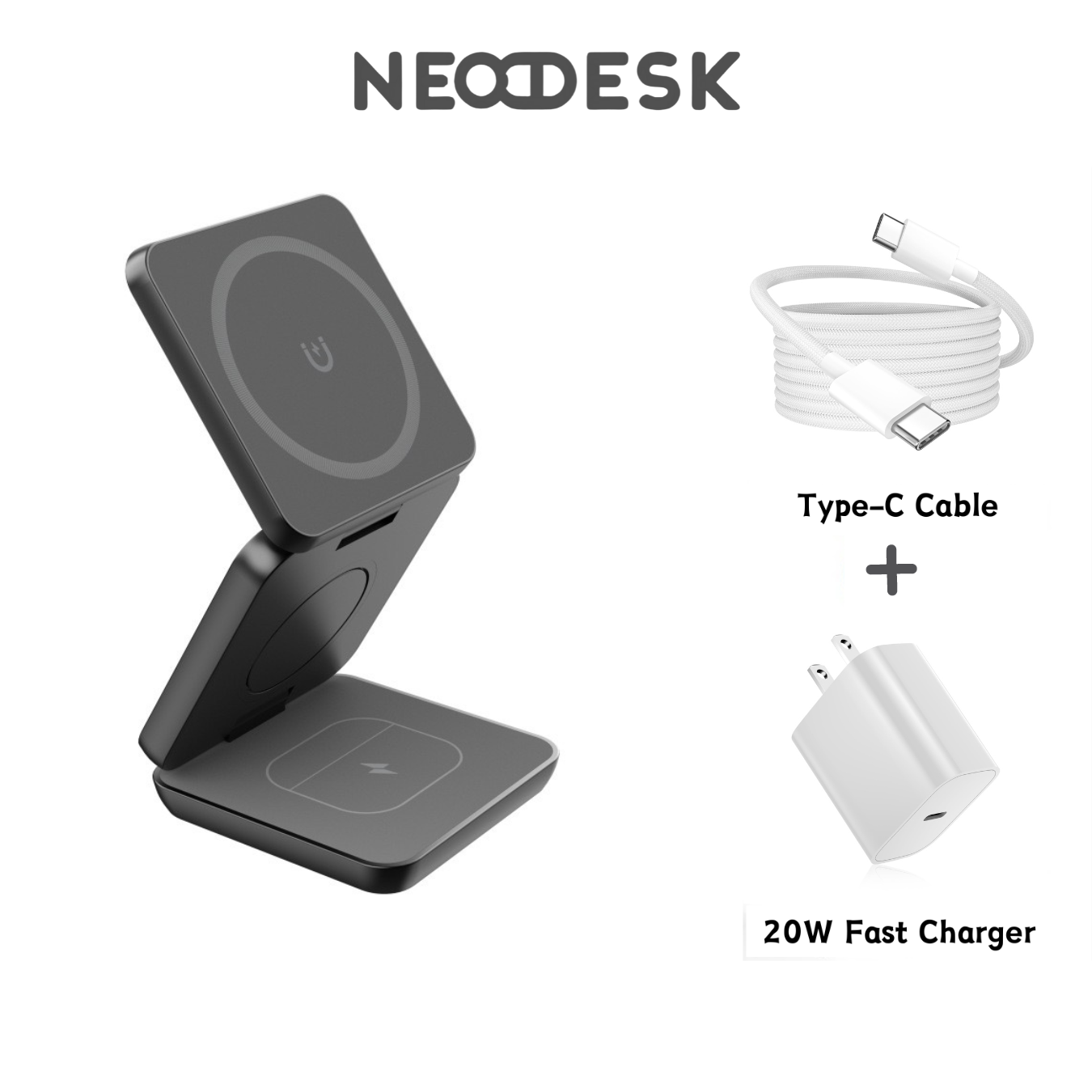 Neodesk Portable 3-in-1 Wireless Charger