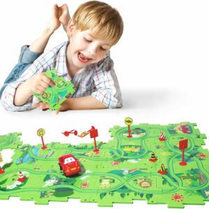 PuzzleRacer Kids Car Track Set