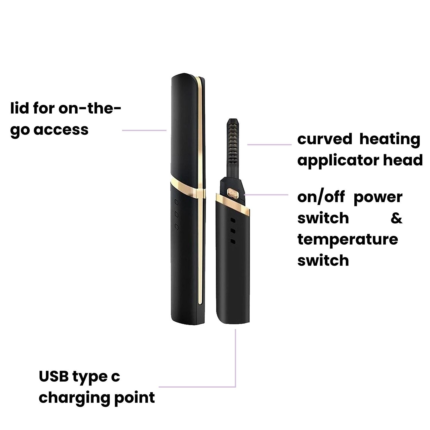 rechargeable lash curler