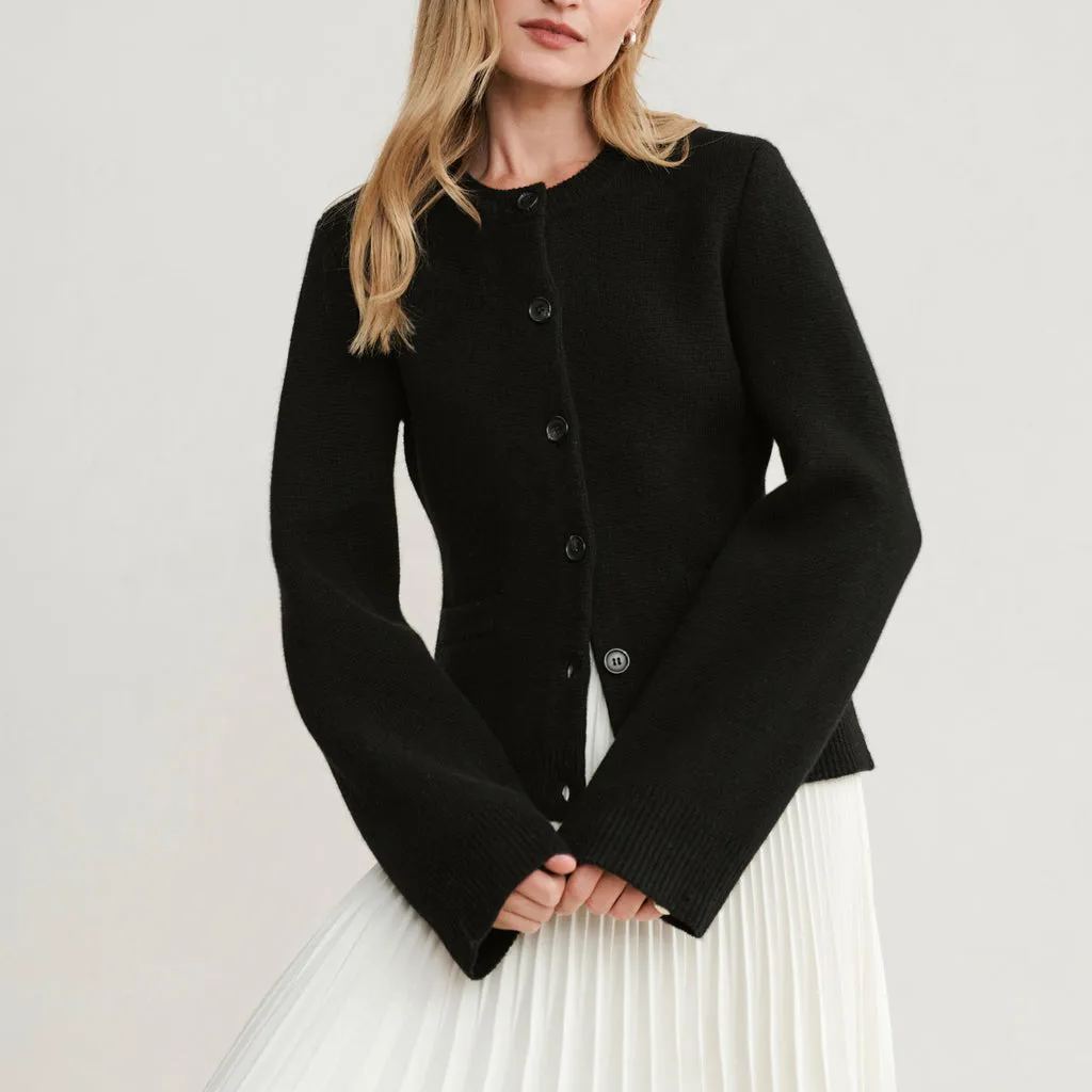 Slimming Cashmere Button Cardigan