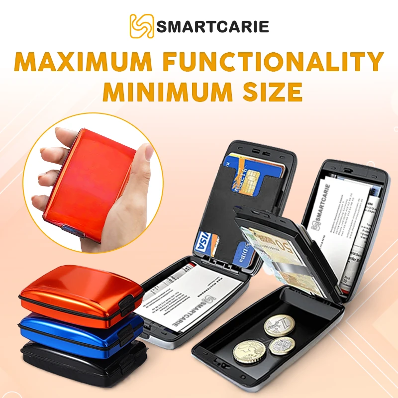 SmartCarie - Compact & Secure Aluminum Wallet