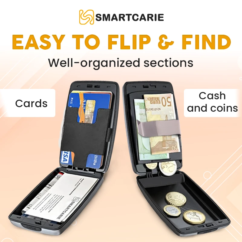 SmartCarie - Compact & Secure Aluminum Wallet