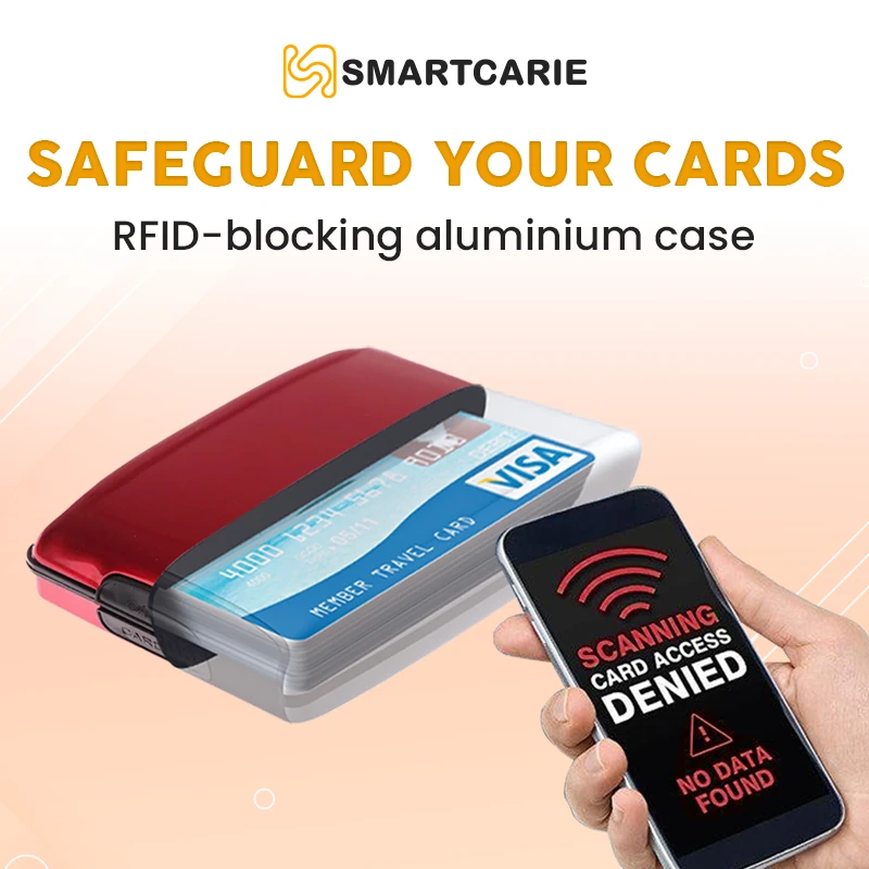 SmartCarie - Compact & Secure Aluminum Wallet