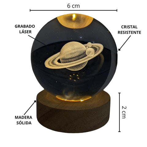 Sphere Space 3d With Light Base