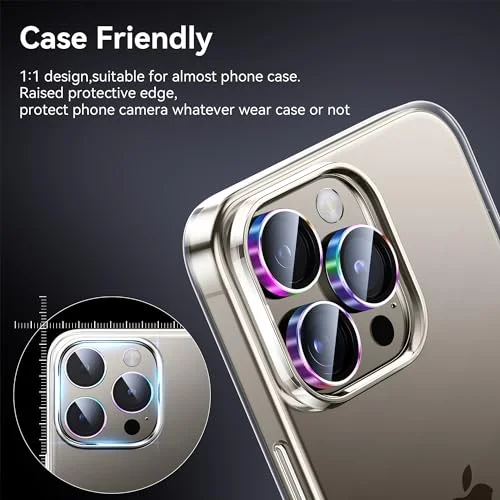 Suitable for iPhone15 Series Metal Shockproof And Anti-Scratch Lens Protective Film