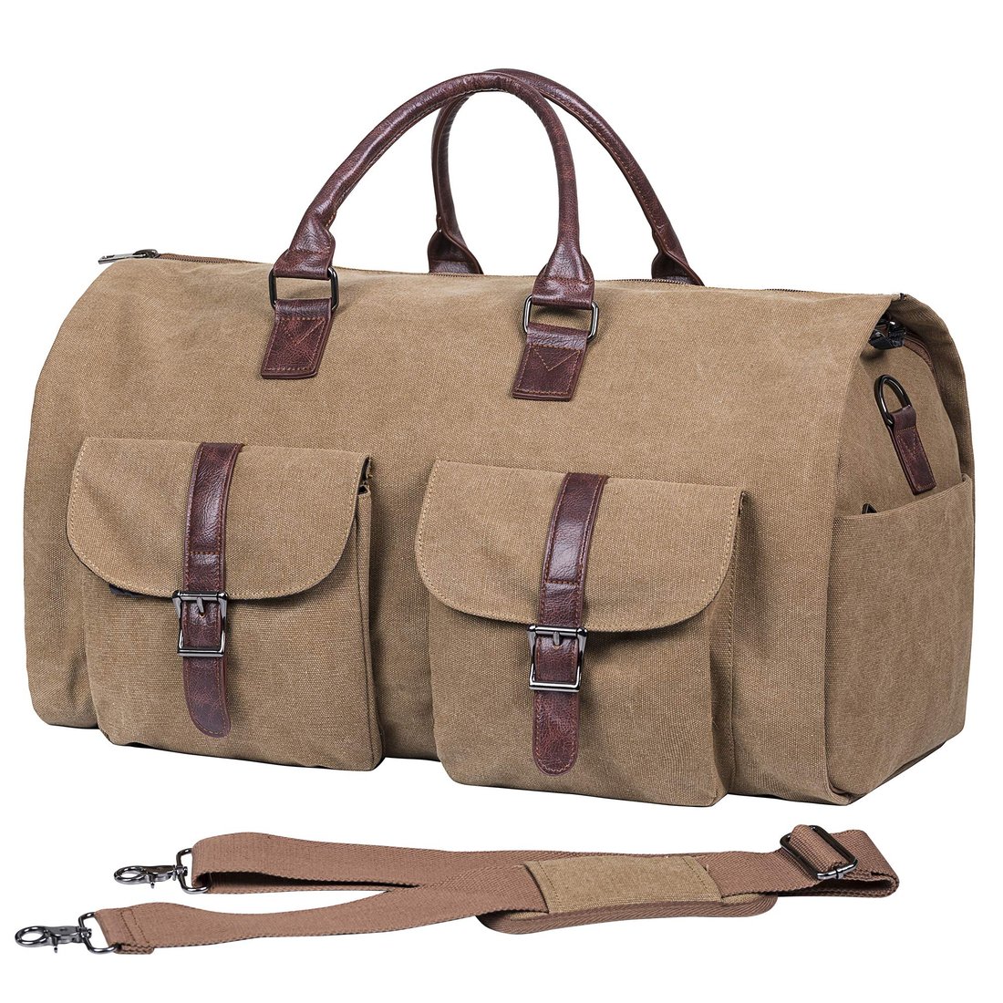 Brwon-stake THE CONVERTIBLE DUFFLE GARMENT LUGGAGE