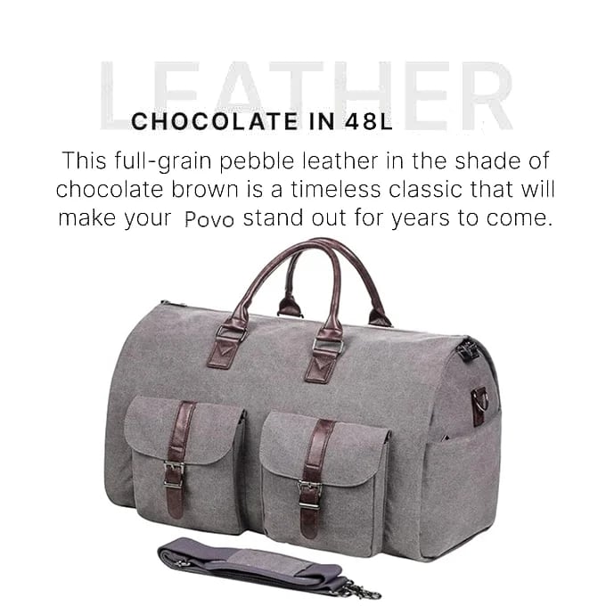 Brwon-stake THE CONVERTIBLE DUFFLE GARMENT LUGGAGE