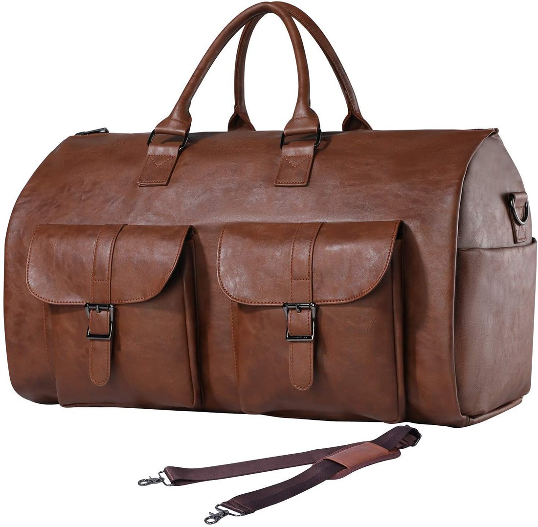 Brwon-stake THE CONVERTIBLE DUFFLE GARMENT LUGGAGE