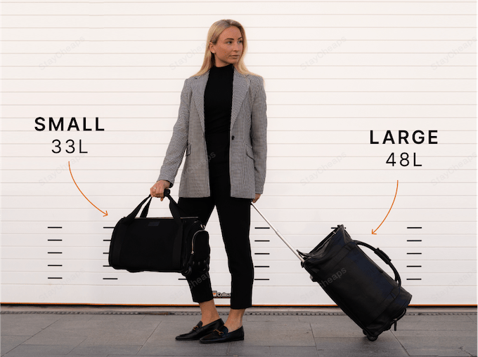 Brwon-stake THE CONVERTIBLE DUFFLE GARMENT LUGGAGE