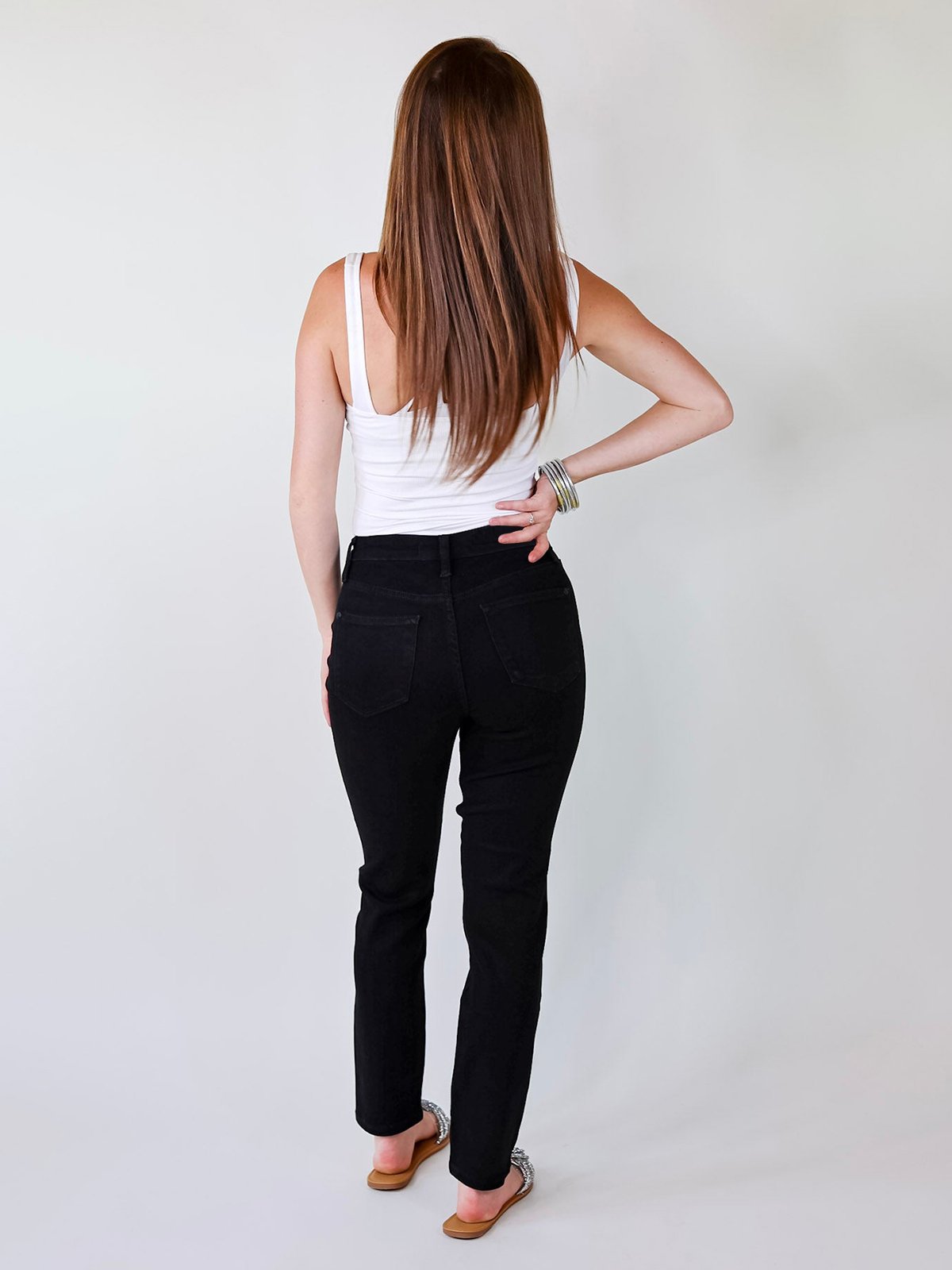 Tummy Control Cuffed Slim Fit Jeans