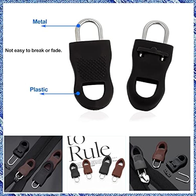 Universal Zipper Pull,Removable Zipper Pulls Tab Replacement Kit