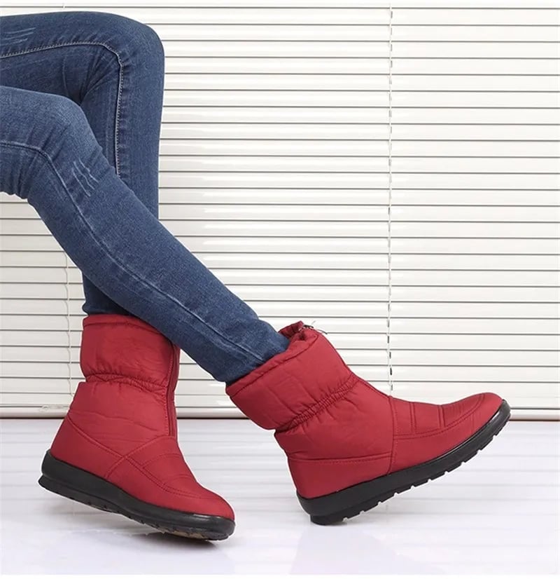 2024 New Women Boots Winter Snow Boot Ladies Waterproof Rain Boots Female Winter Shoes Women Warm Fur Mother Shoes