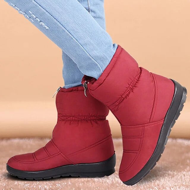 2024 New Women Boots Winter Snow Boot Ladies Waterproof Rain Boots Female Winter Shoes Women Warm Fur Mother Shoes