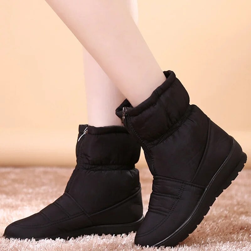 2024 New Women Boots Winter Snow Boot Ladies Waterproof Rain Boots Female Winter Shoes Women Warm Fur Mother Shoes