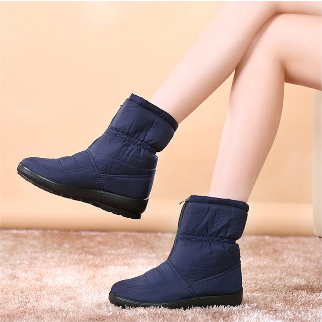 2024 New Women Boots Winter Snow Boot Ladies Waterproof Rain Boots Female Winter Shoes Women Warm Fur Mother Shoes