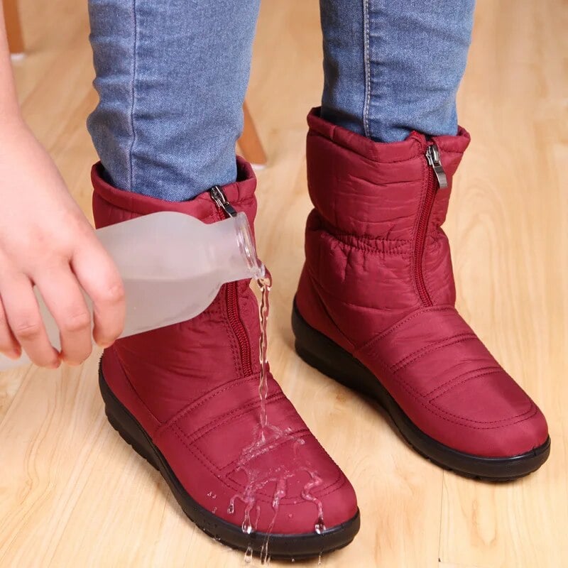 2024 New Women Boots Winter Snow Boot Ladies Waterproof Rain Boots Female Winter Shoes Women Warm Fur Mother Shoes