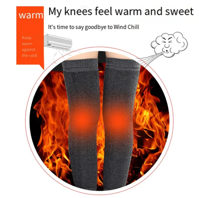 2pcs Cashmere Leg Warmer, Wool Warm Thickened And Fleece For Men's & Women