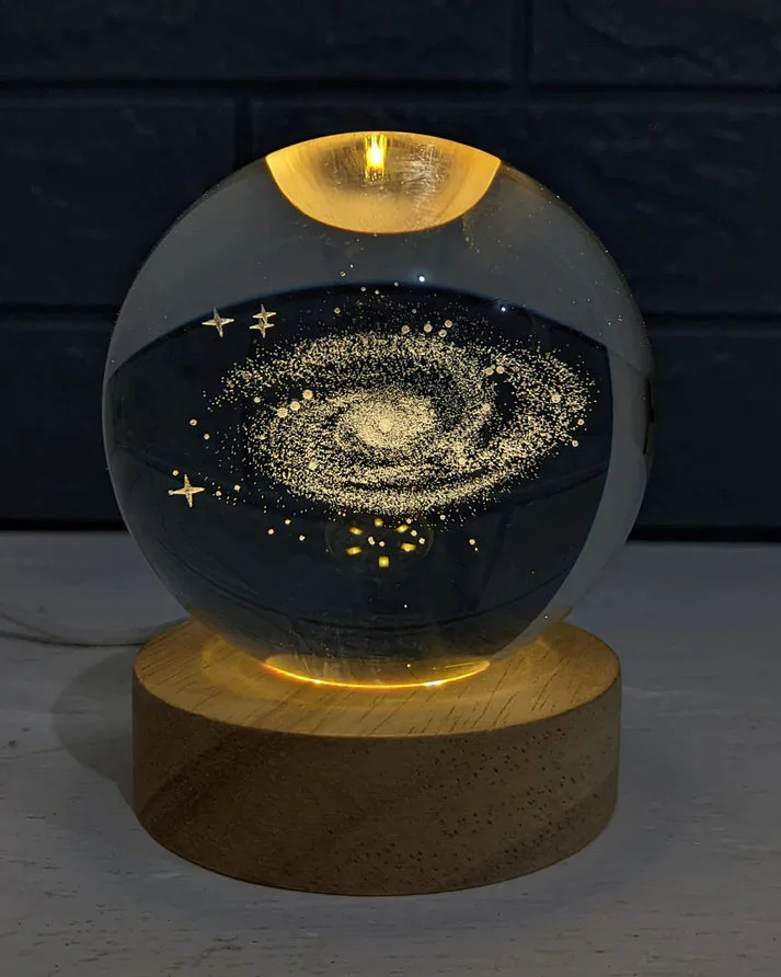 3D Space Sphere With Light Base