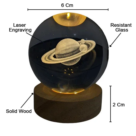 3D Space Sphere With Light Base