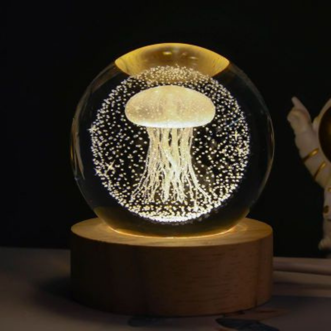 3D Space Sphere With Light Base