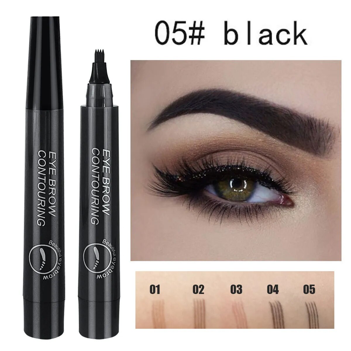 Lumentes 4 Tipped Waterproof Brow Pen