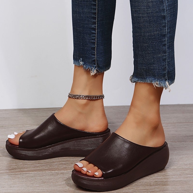 Auckland Fashion's Sabrina - Leather Orthopedic Sandals