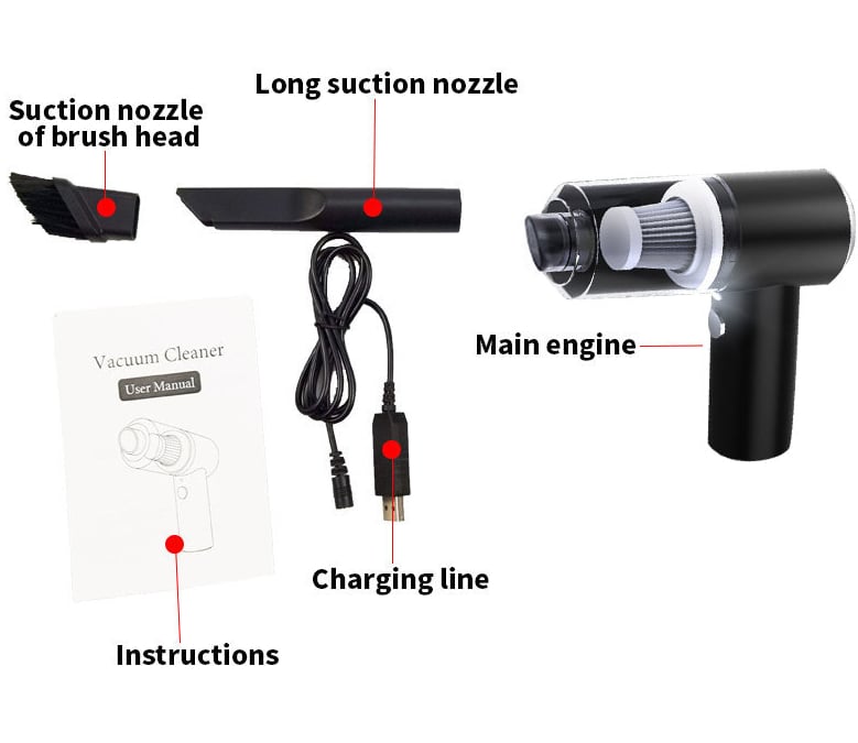 Blissden - Wireless Handheld Car Vacuum Cleaner