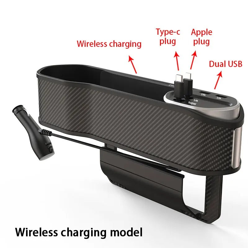 Car Seat Gap Filler, Organizer and Charger