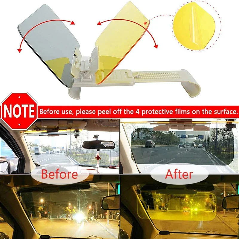 Car Sun Visor Anti-Glare Mirror