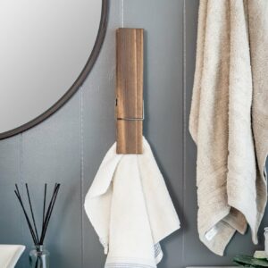 Clothespin Bathroom Towel Holder