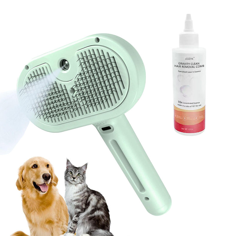 Cozyk Exclusive Patented Rechargeable Steam Pet Grooming Brush