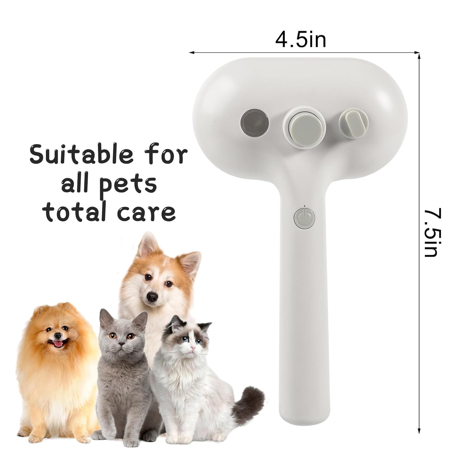 Cozyk Exclusive Patented Rechargeable Steam Pet Grooming Brush