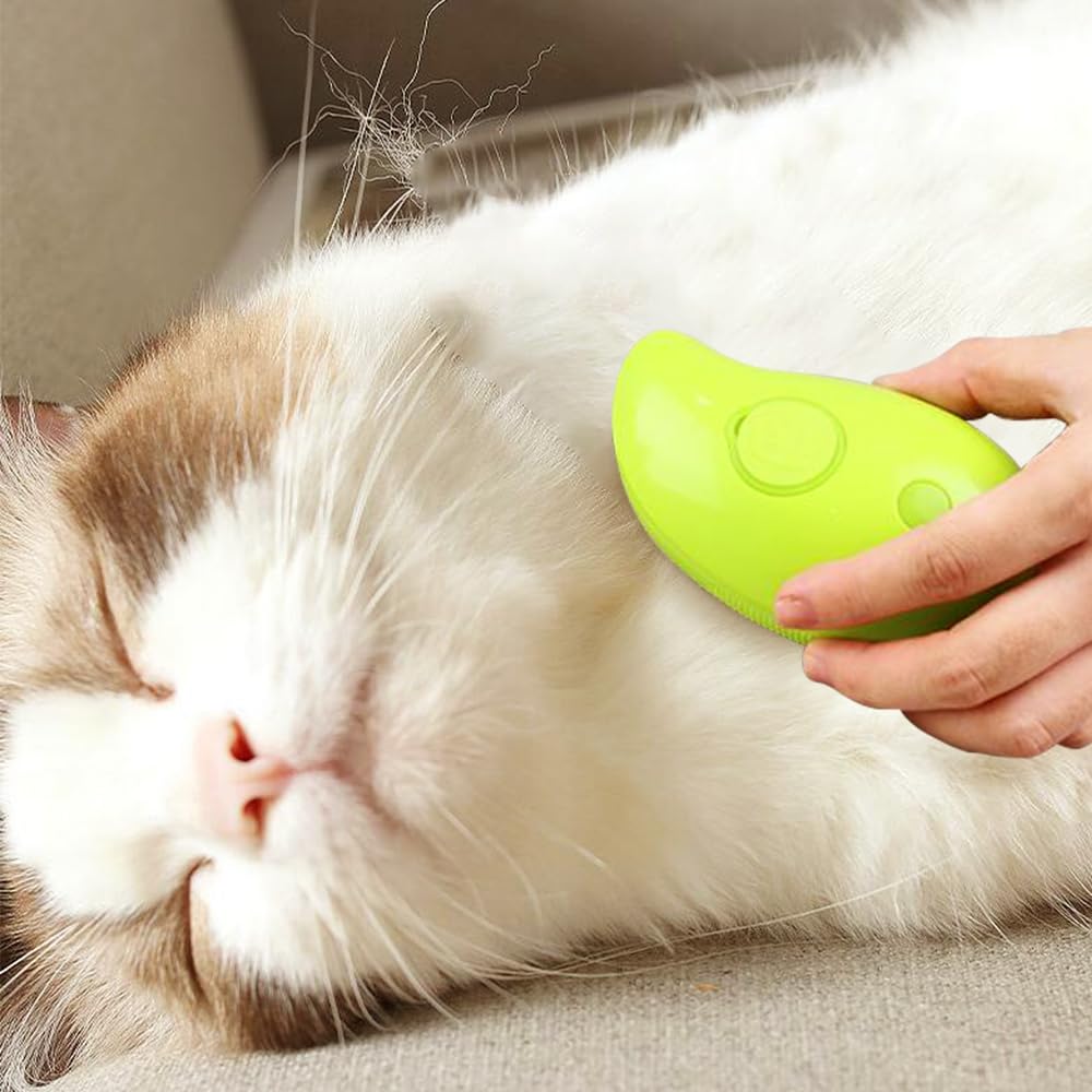 Cozyk Patented Exclusive Rechargeable Steam Pet Brush (95°F-113°F) for Pet Bathing