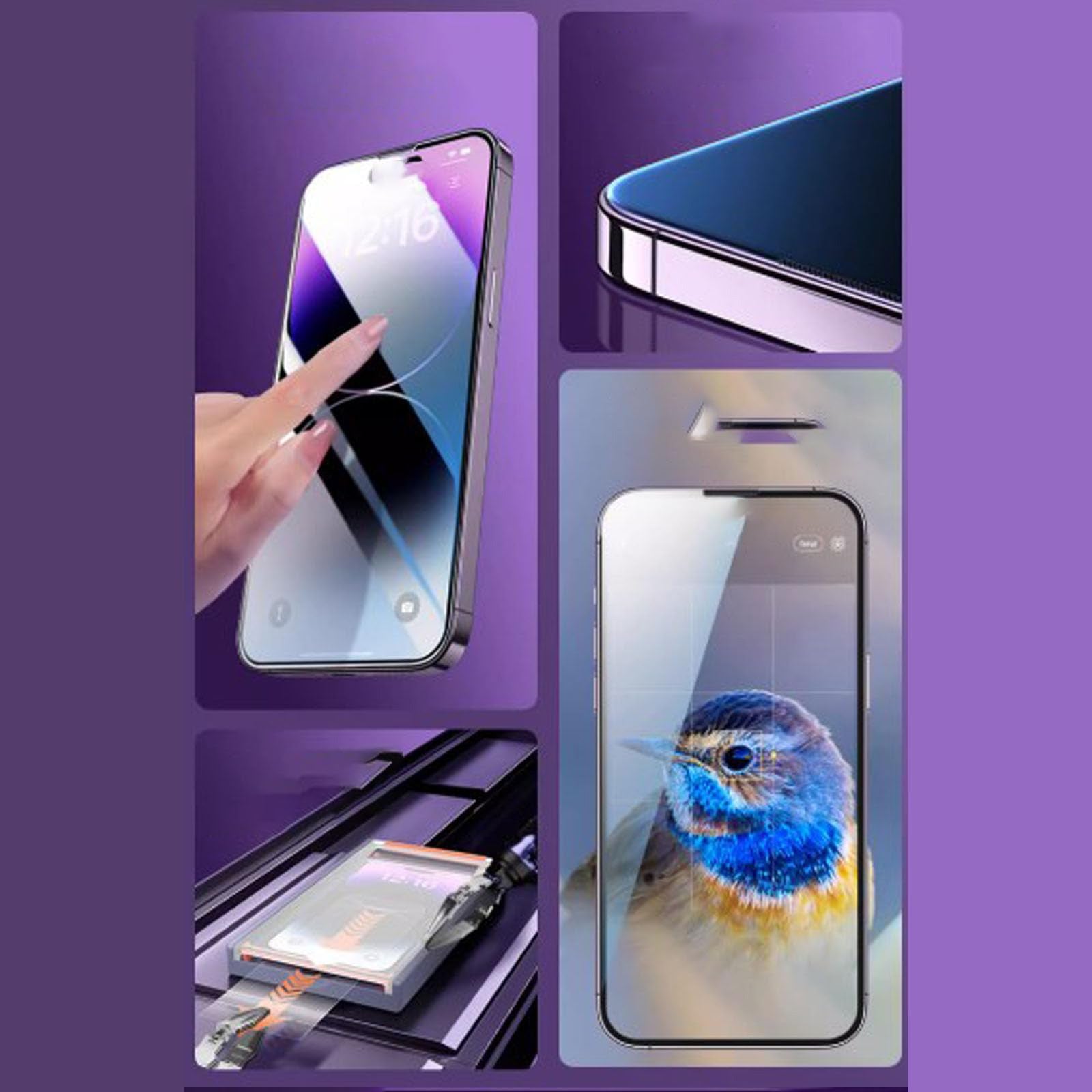 Dust-free Warehouse Suitable For Galaxy S22/S23 Series iPhone Series Tempered Film Anti-peep Stick Film Artifact