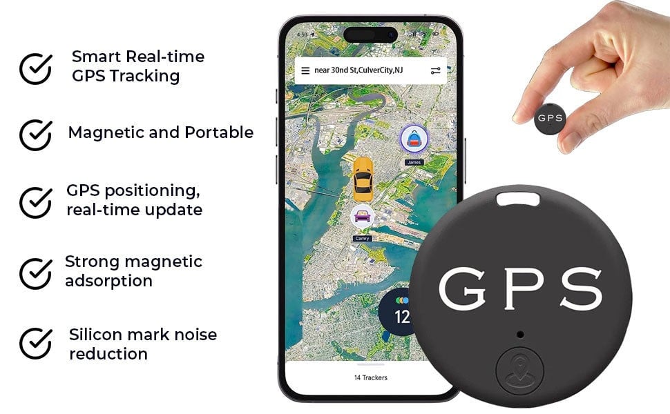 Easy Find Mini Magnetic GPS Tracker - Unlimited Distance, US & Worldwide