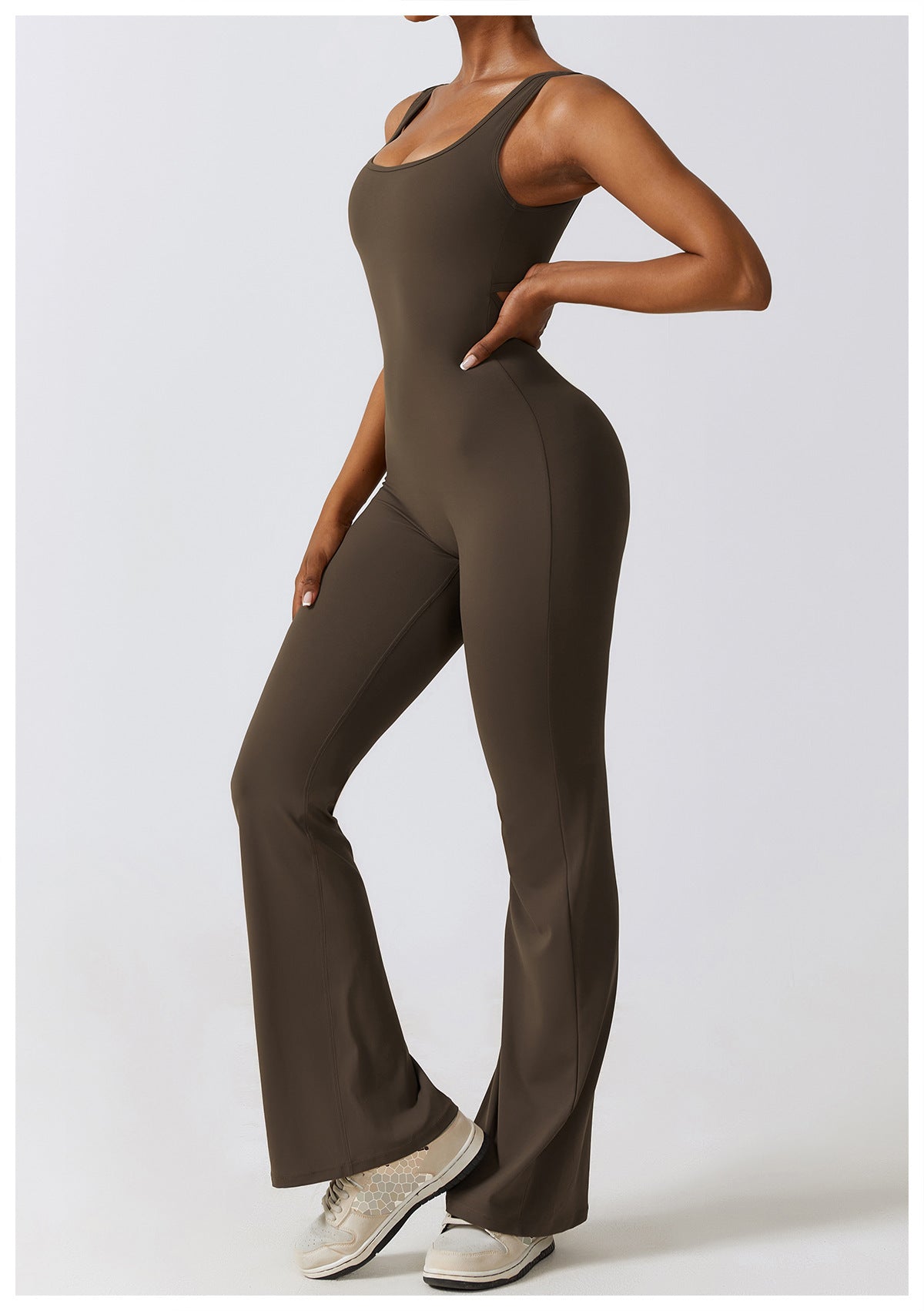 FLARE SCRUNCH JUMPSUIT