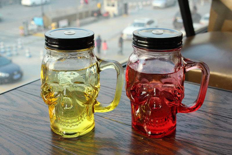 Gothic Skull Mason Jar (Glass)