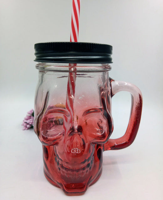 Gothic Skull Mason Jar (Glass)