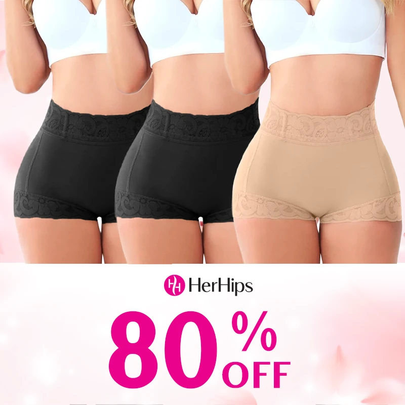 HerHips - Lace High Waist Tummy Control Panties