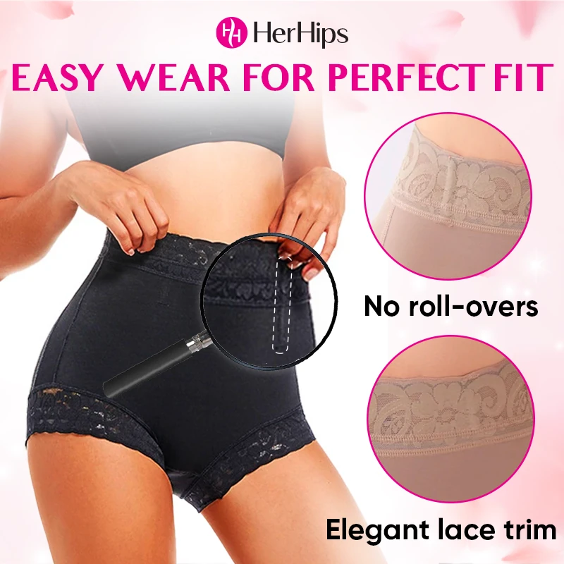 HerHips - Lace High Waist Tummy Control Panties