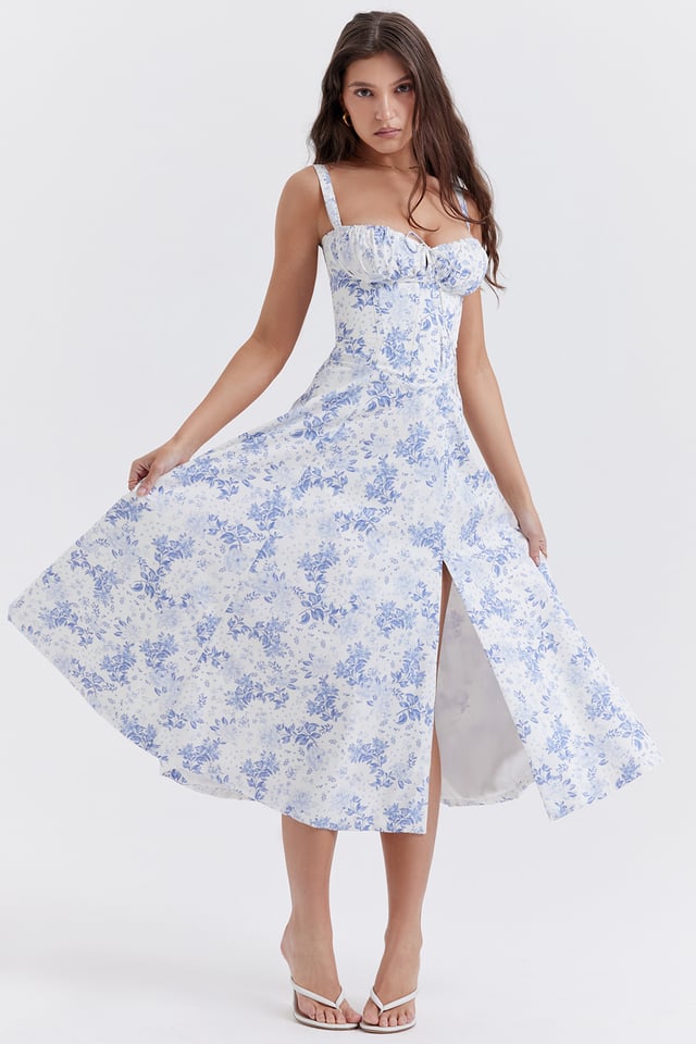 Hot Sale 49% OFF - CARMEN PRINT BUSTIER SUNDRESS