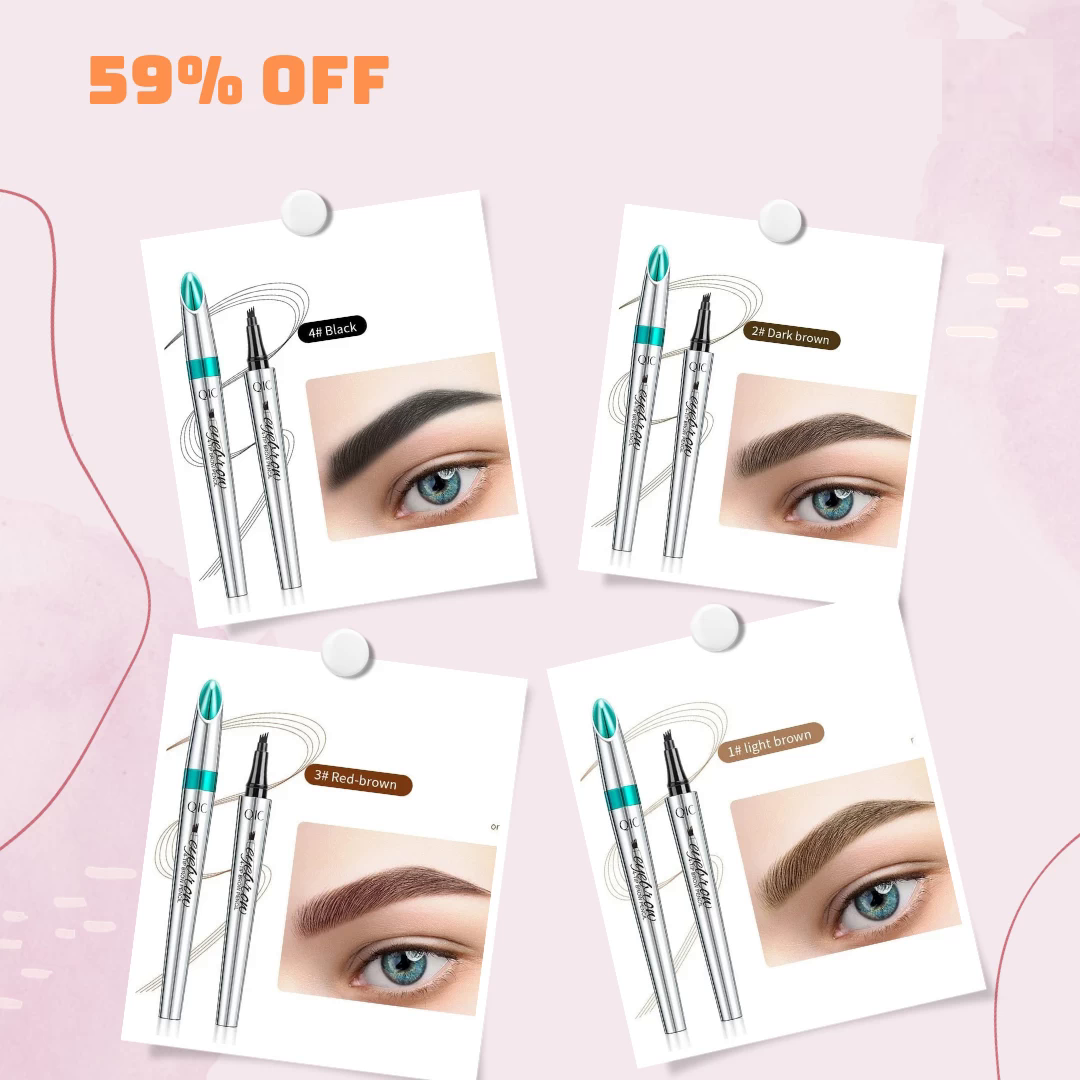 pickedy - 3D Waterproof Microblading Eyebrow Pen 4 Fork Tip Tattoo Pencil