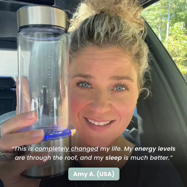 HydroHabbits Hydrogen Water Bottle - Improve Brain Performance, Energy & Sleep Quality