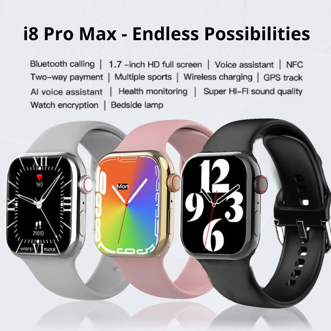 i8 Pro Max Smartwatch | With Extensive Health Monitor