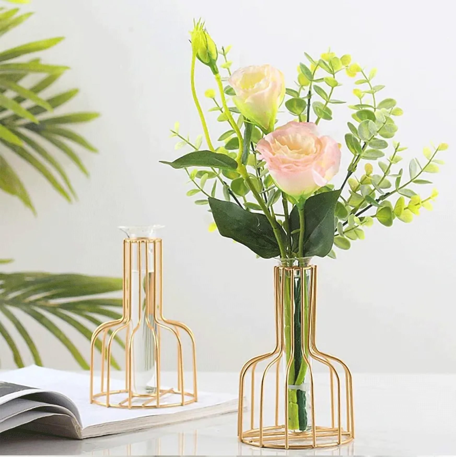 Iron Frame Hydroponic Vases