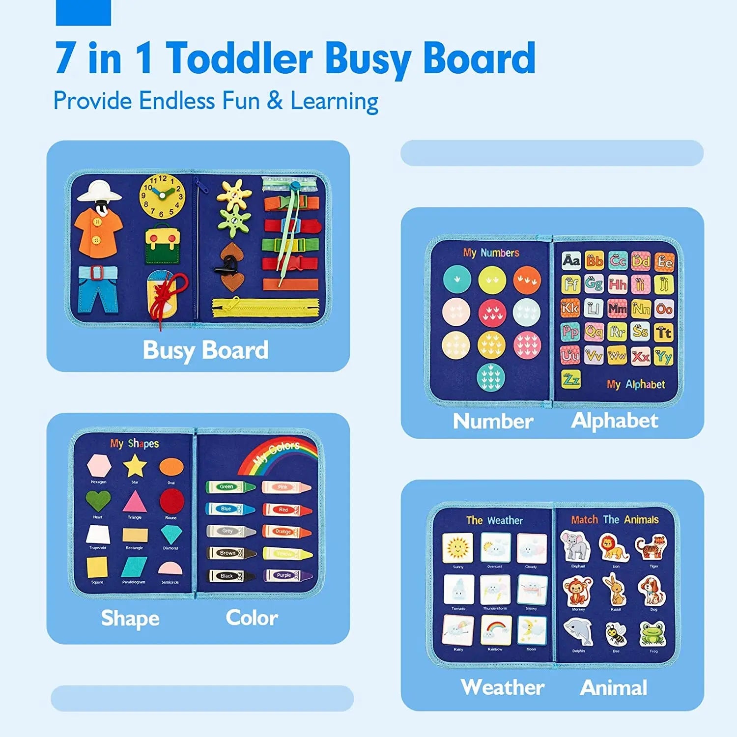 Kids-Trove Travel Busy Montessori Board