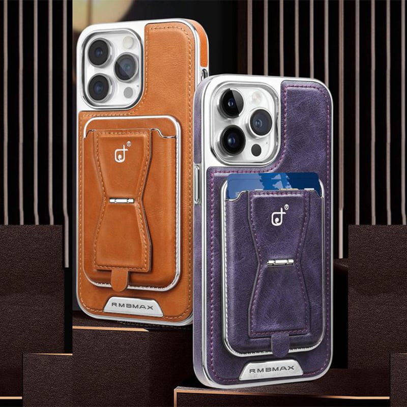 LAST DAY 49% OFFS - Luxury leather iPhone case with removable magnetic tape