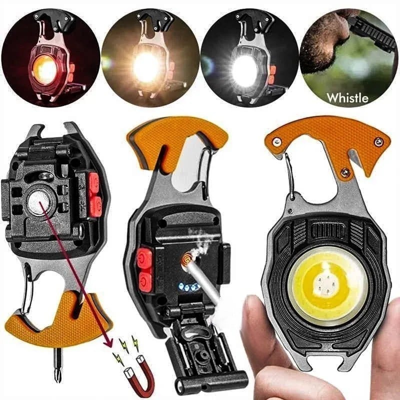 LAST DAY 50% OFF - Multifunction Keychain Flashlight